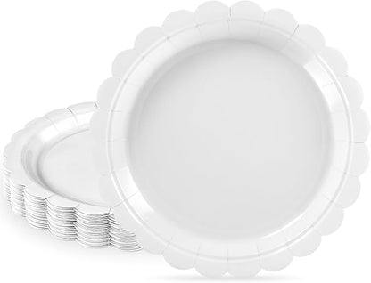Bulk Small Paper Plates 6-Inch - Dessert Plates Disposable for Party, Cake, Appetizer, Snack, Foodware, Crafts & More - Environmentally Friendly - White, Uncoated, Microwave Safe (100 Count)