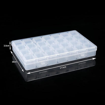 Best seller 28 Grids Clear Jewelry Box, Plastic Jewelry Organizer Earring Storage Organizer Display Case Craft Storage Container